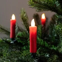 20 Bougies Rouges Pour Arbre De Noël