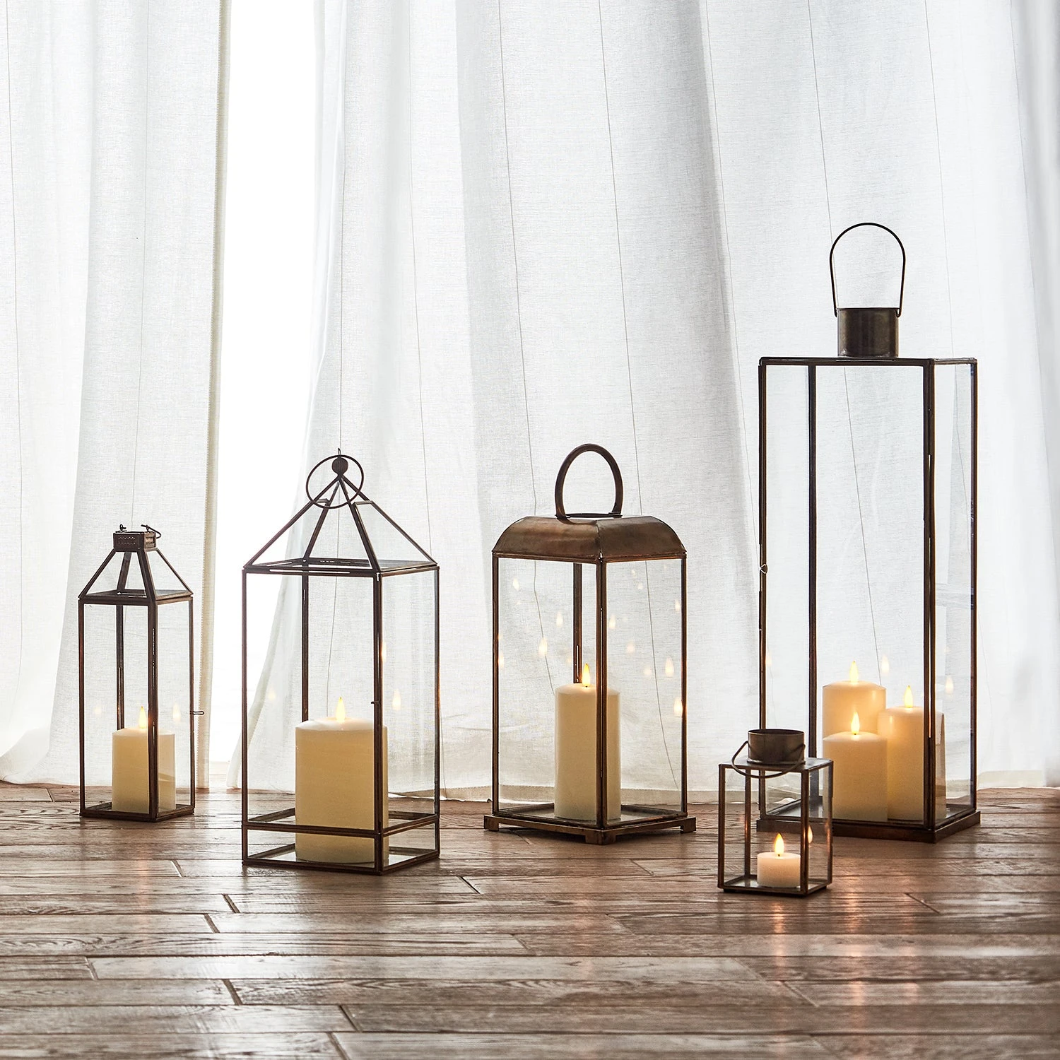 Duo De Lanternes Artisanales En Verre Effi 4 Duo De Lanternes Artisanales En Verre Effi – Image 4