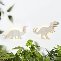 Applique Dinosaure Diplodocus Télécommandée -Light4fun Boutique D LL200045 Duo appliques dinosaures telecommandees