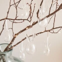 6 Œufs De Pâques Aux Oreilles De Lapin En Verre Transparent