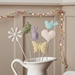 Lot De 6 Décorations Pastel De Pâques