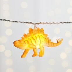 Guirlande Lumineuse Dinosaure Avec 12 LED Blanc Chaud 9 Guirlande Lumineuse Dinosaure Avec 12 LED Blanc Chaud -Light4fun Boutique LL20003 12 LED Plastic Dinosaur String Lights On Close 3
