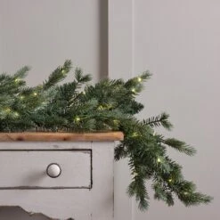 Guirlande De Noël Pré-éclairée De 1,5 M à LED Bicolores