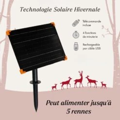 Renne Solaire à LED Bicolore Harlow En Rotin -Light4fun Boutique TechnologieSolaireHivernale 13