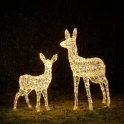 Biche Et Faon Lumineux En Acrylique Swinsty à LED Bicolore -Light4fun Boutique XX2308EU biche et faon lumineux en acrylique swinsty a led bicolore 6