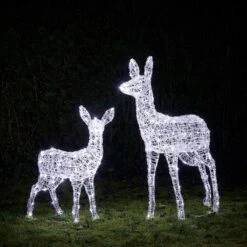 Biche Et Faon Lumineux En Acrylique Swinsty à LED Bicolore -Light4fun Boutique XX2308EU biche et faon lumineux en acrylique swinsty a led bicolore 7