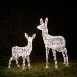 Biche Et Faon Lumineux En Acrylique Swinsty à LED Bicolore -Light4fun Boutique XX2308EU biche et faon lumineux en acrylique swinsty a led bicolore 8