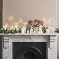 3 Bougies Piliers TruGlow® à Motifs Sapins De Noël Et Télécommande -Light4fun Boutique deco de manteau de cheminee de noel